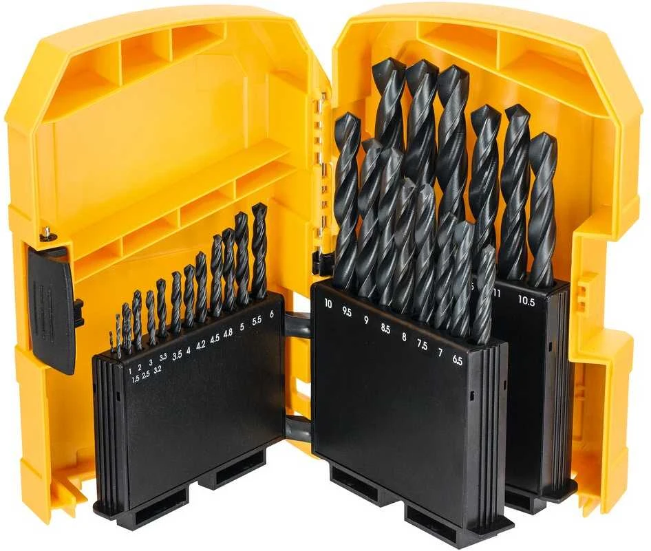 Grąžtas 29 metalo grąžtų rinkinys, HSS-R, dydžiai 1-13 mm, DEWALT [DT5930-QZ]