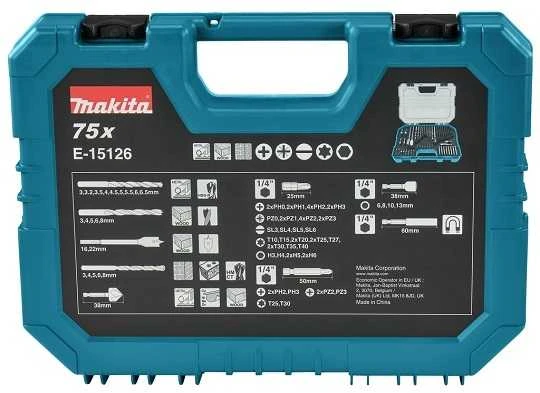 Makita SUKIMO ANTGALIŲ KOMPLEKTAS 75 VNT. E-15126
