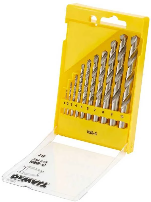 Grąžtas Grąžtų komplektas metalui DeWalt DT5921-QZ; 1-10 mm; 10 vnt.