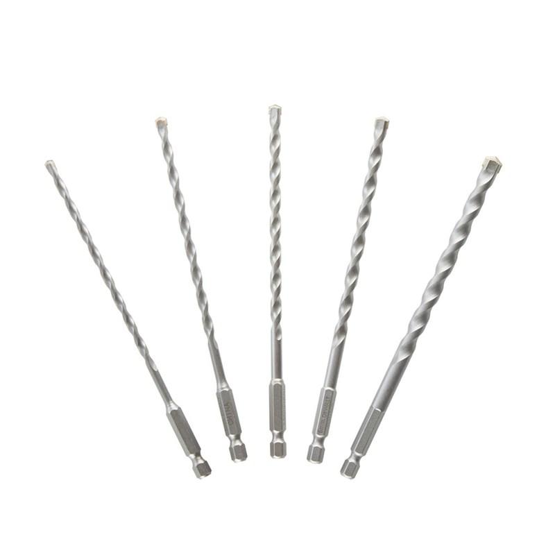 Grąžtas rinkinyje 5 vnt. universalūs karbido grąžtai, 1/4" DEWALT laikiklis [DT60099-QZ]