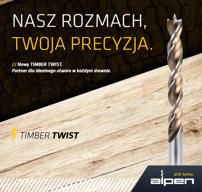 Grąžtas 6 prailgintų spiralinių grąžtų rinkinys medienai, 3–10 mm, „Timber Twist“, „Alpen“ [0067200006100]