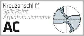 savaime centruojantis, pailgas HSS metalinis grąžtas 2,0-125/85 mm, Alpen [0010100200100]