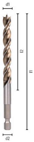 Spiralinis grąžtas medienai 3,0 mm, 1/4' Timber Twist Alpen [0067500300100]
