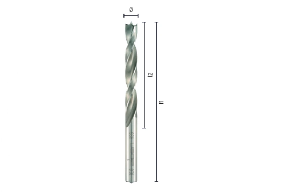 Spiralinis grąžtas medienai 3 mm / 61 mm, HSS Profi Holz Alpen [0062000300100]