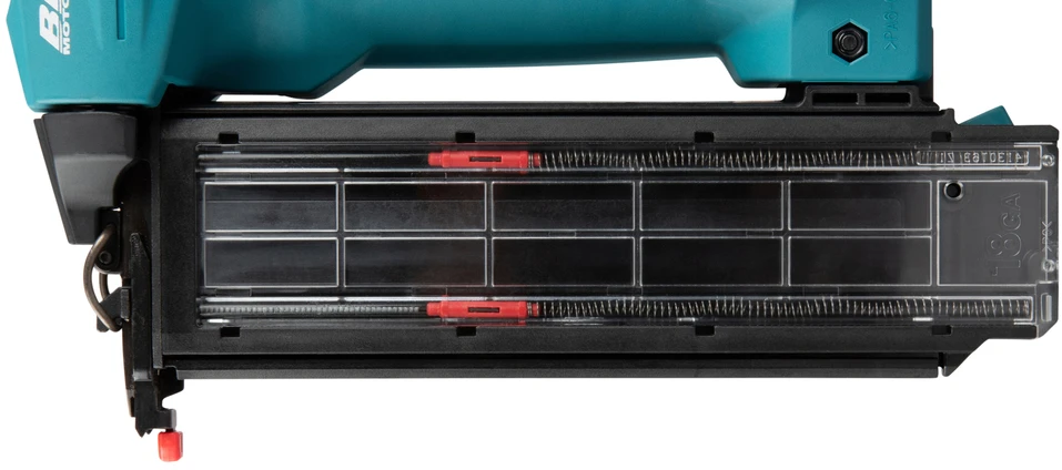 Makita DBN501ZJ Akumuliatorinis smeigiakalis LXT® 18V Li-Ion; BL-motor, 18 GA; ( 1,2mm ) 15-50mm, MAKPACK, Be akumuliatorių ir kroviklio!