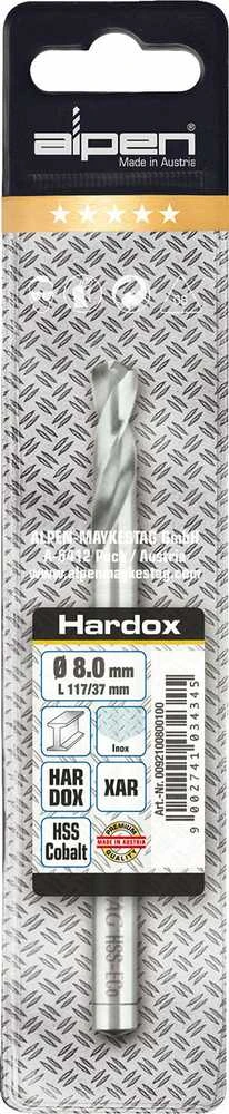 HSS-Co Hardox grąžtas nerūdijančiam plienui 7,0 mm Alpen [0062800700100]