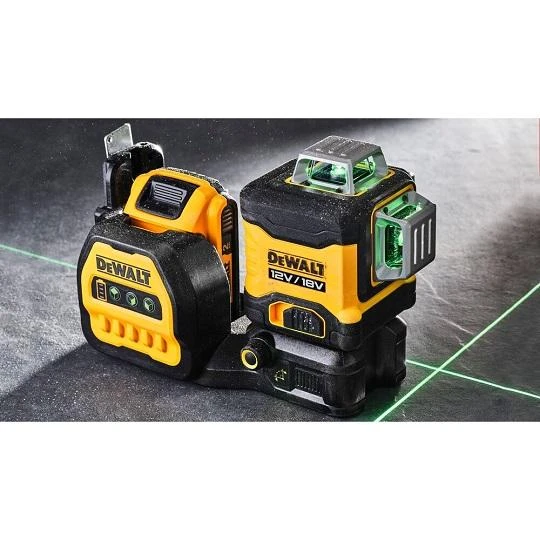DeWalt kryžminių linijų lazerinis nivelyras DCE089NG18, 12V/18V, žalias, be akumuliatoriaus ir kroviklio