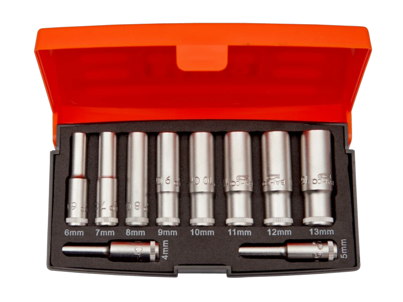Bahco Gilių galvučių rinkinys 4-13mm 1/4" 10 vnt