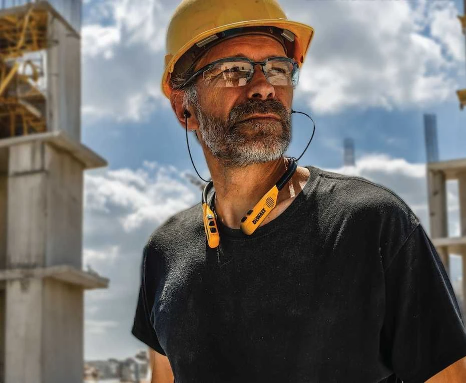 Dewalt ausinės su kaklo lankeliu statybose