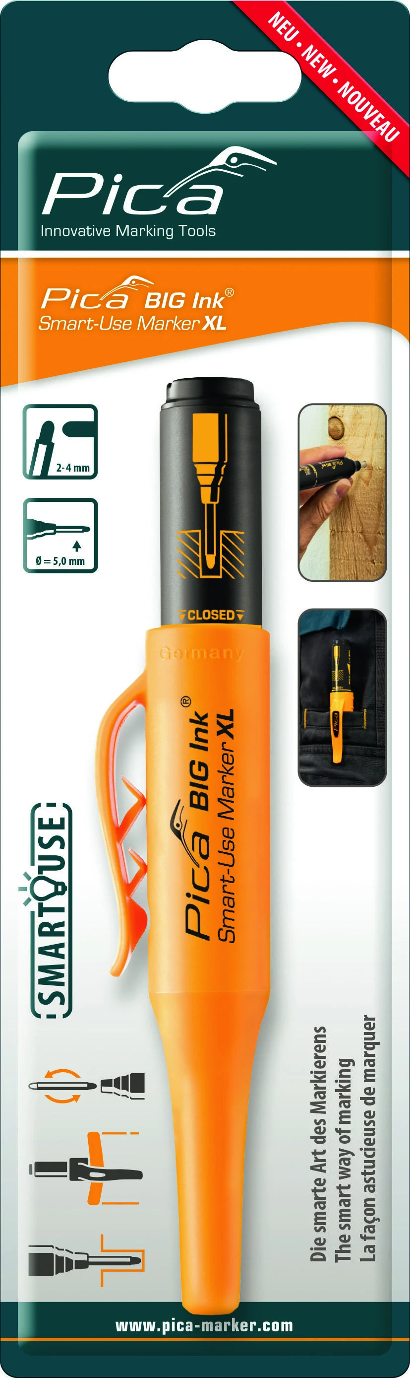 Pica Marker Pica BIG INK Smart-Use-Marker juodas
