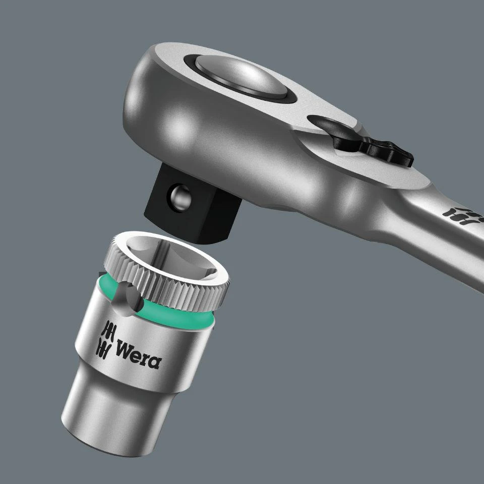 Wera Zyklop metalinė terkšlė su perjungimo svirtimi, 1/4´´, 8004 A