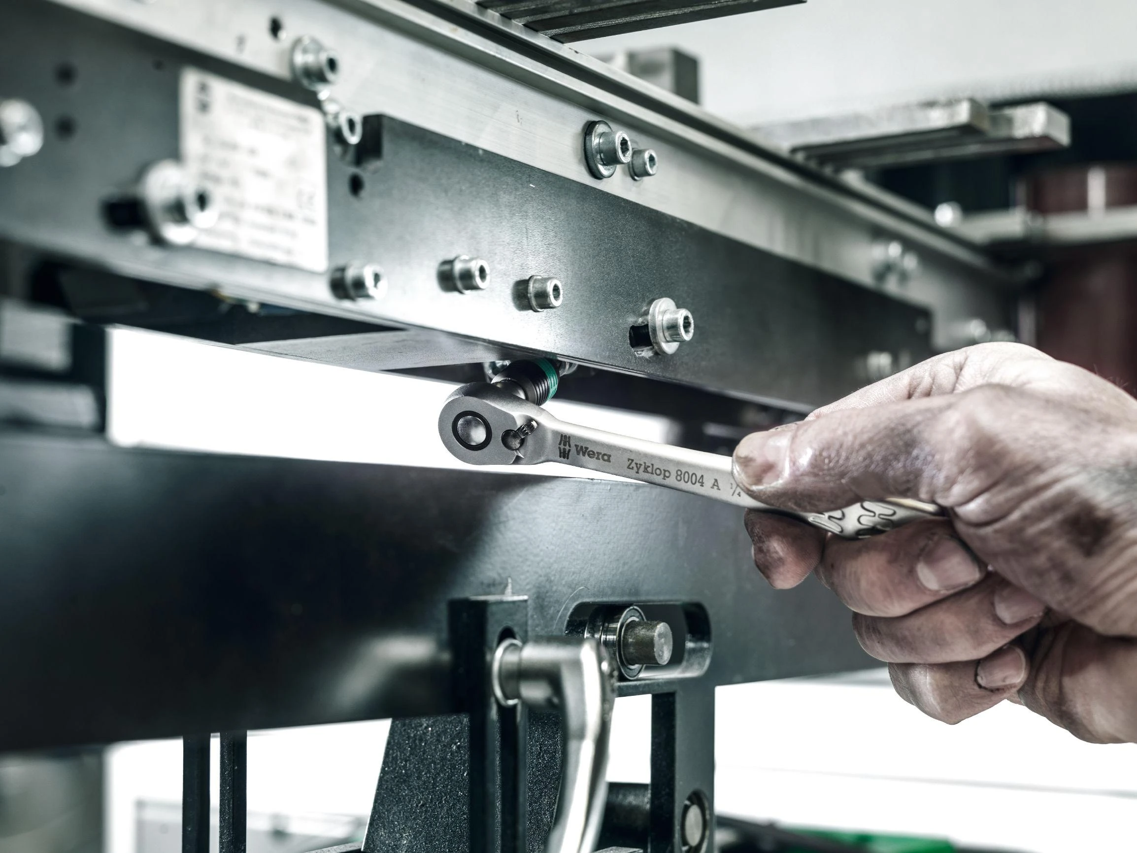 Wera Zyklop metalinė terkšlė su perjungimo svirtimi, 1/4´´, 8004 A