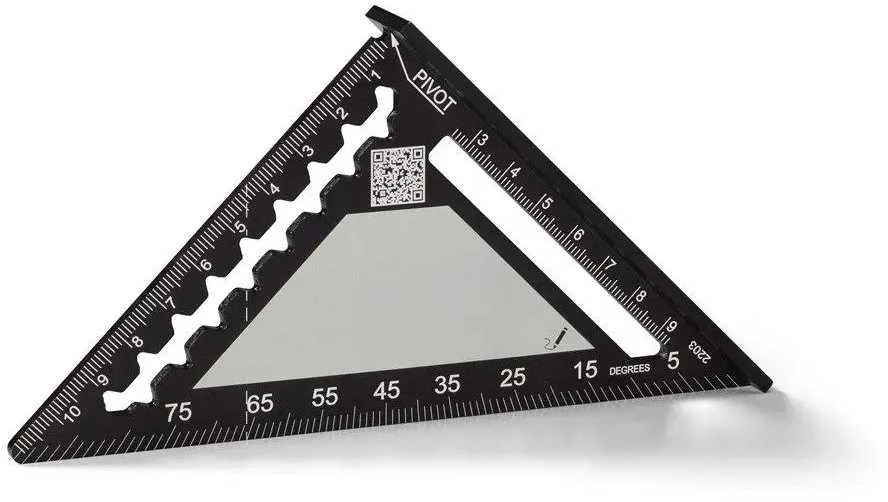 staliaus kvadratas 110×110 mm su metrine skale, Hultafors [257032]