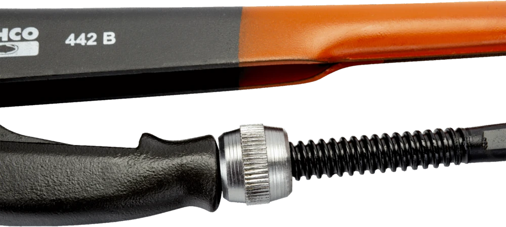 Bahco Kampinis vamzdžių veržliaraktis, 45° žiotys 1", 800g, 320mm