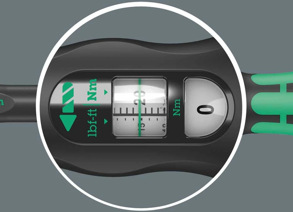 Wera Click-Torque C 3 sukimo momento raktas su grįžtamuoju terkšle, 1/2", 40–200 Nm