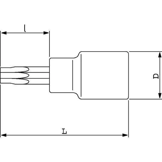 Zyklop veržliaraktis 1/2" su Torx TX30/60mm antgaliu, su laikymo funkcija, 8767 C HF TORX WERA [05003833001]