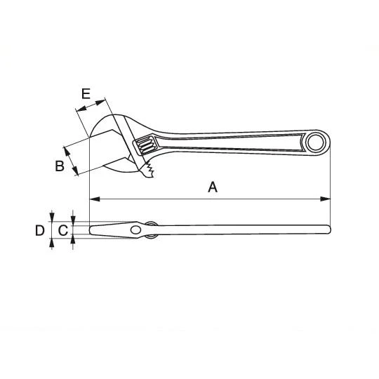 Reguliuojamas raktas 155x20mm Bahco