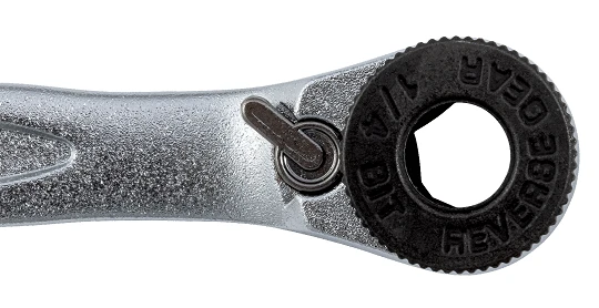 Antgalių terkšlytė, reversinė 1/4" su 8mm kilpiniu raktu Bahco