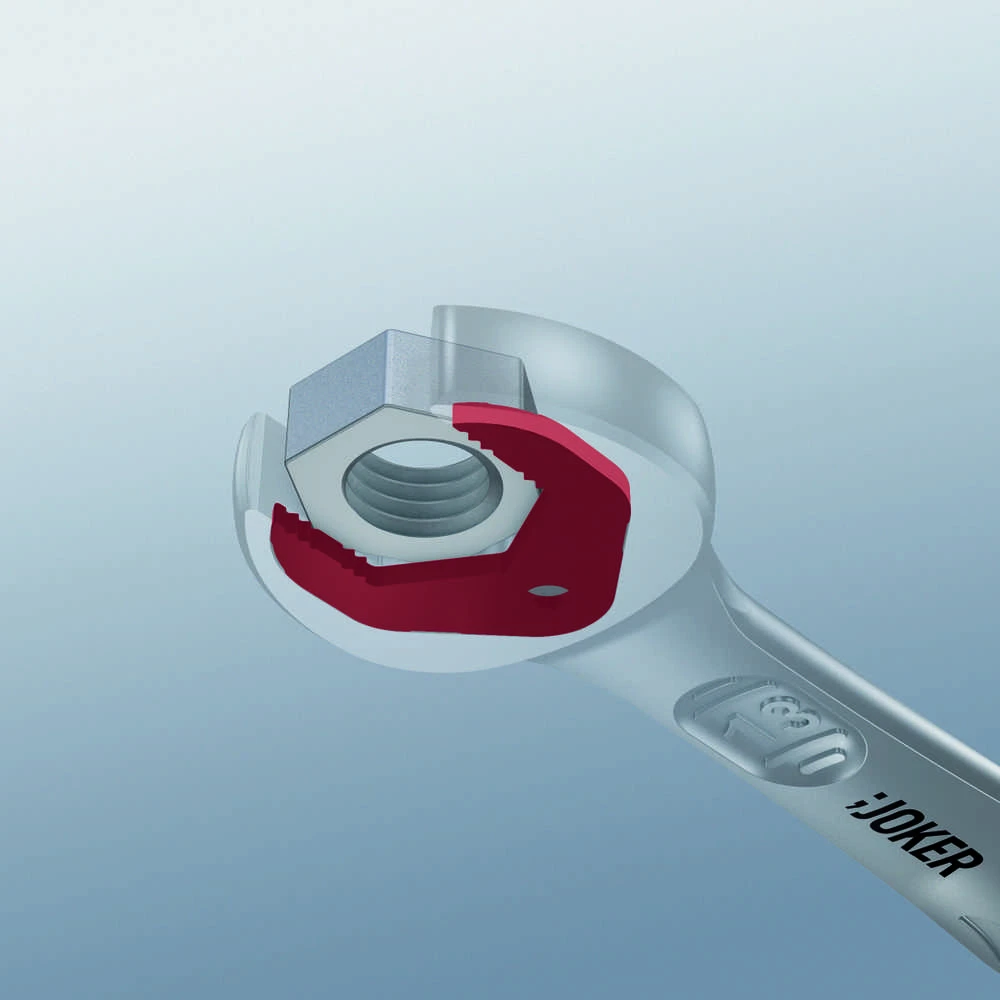 Kampinis atviro galo raktas su terkšle ir krypties jungikliu, 8 mm, „Joker Switch 6001“, „Wera“ [05020064001]
