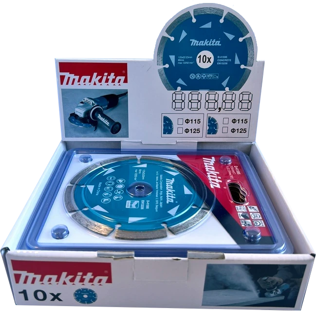 Makita D-41595-10 Segmentinis 125mm eko. klasė betonui 10Vnt.