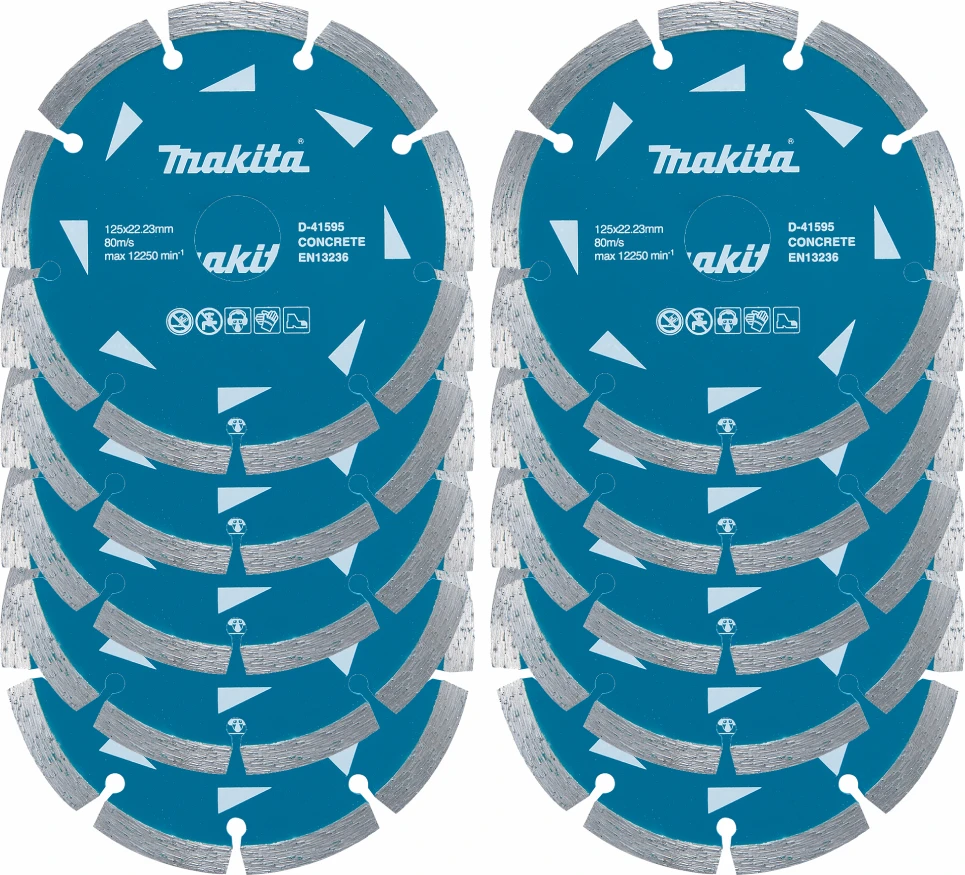 Makita D-41595-10 Segmentinis 125mm eko. klasė betonui 10Vnt.