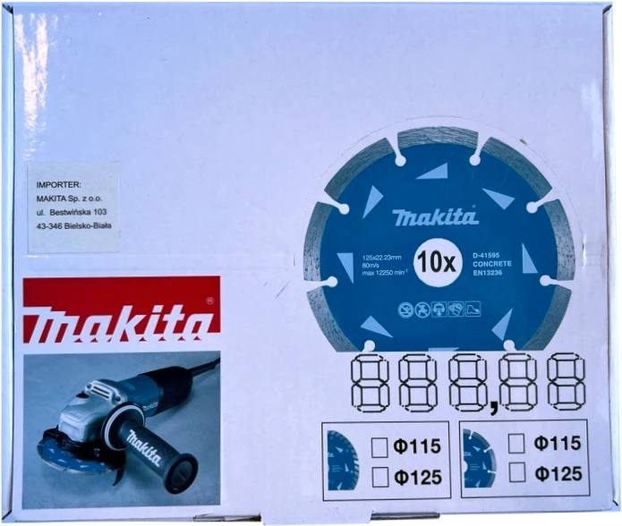 Makita D-41595-10 Segmentinis 125mm eko. klasė betonui 10Vnt.