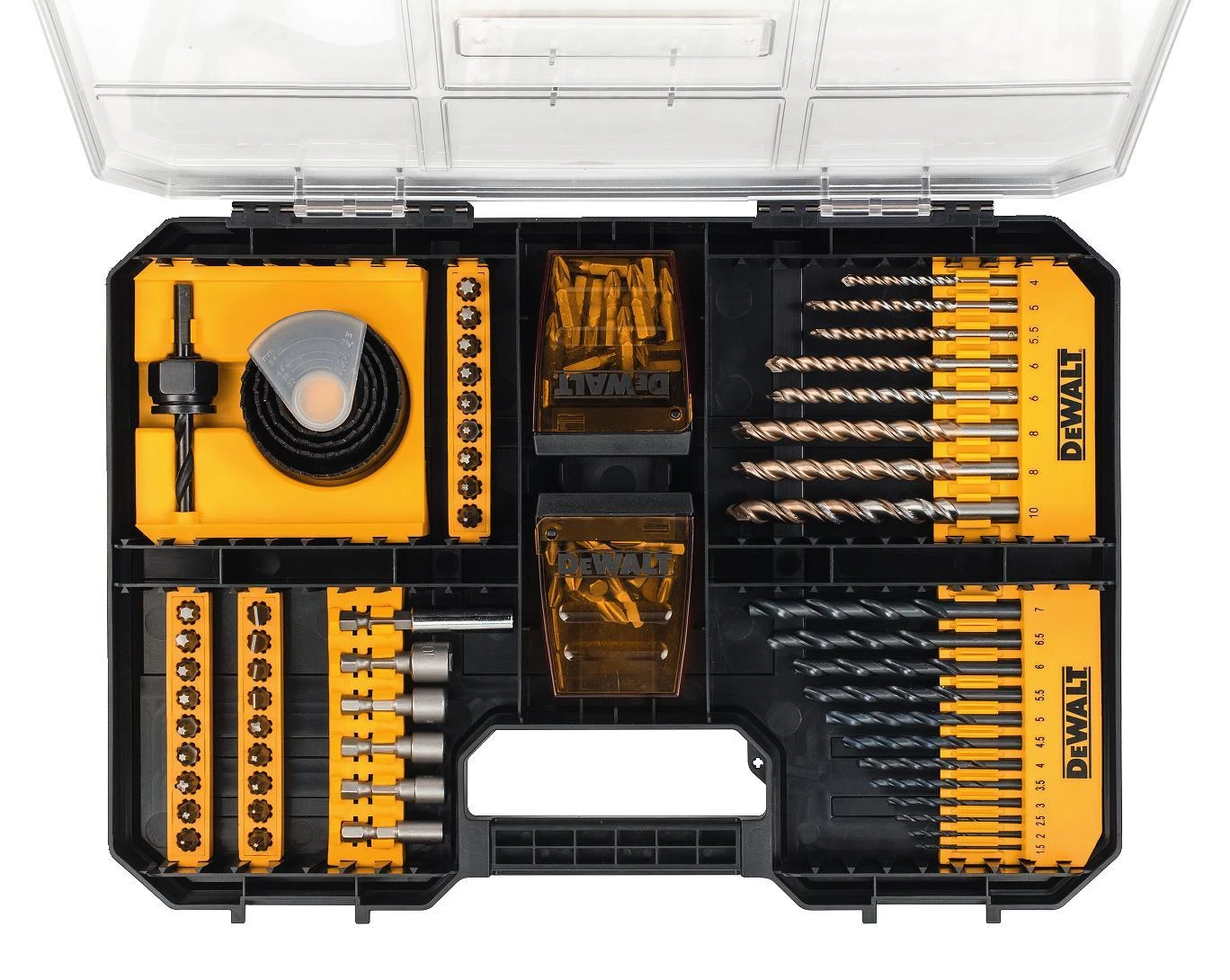 Grąžtų rinkinys Dewalt T-Stak DT1569, 100 dalių