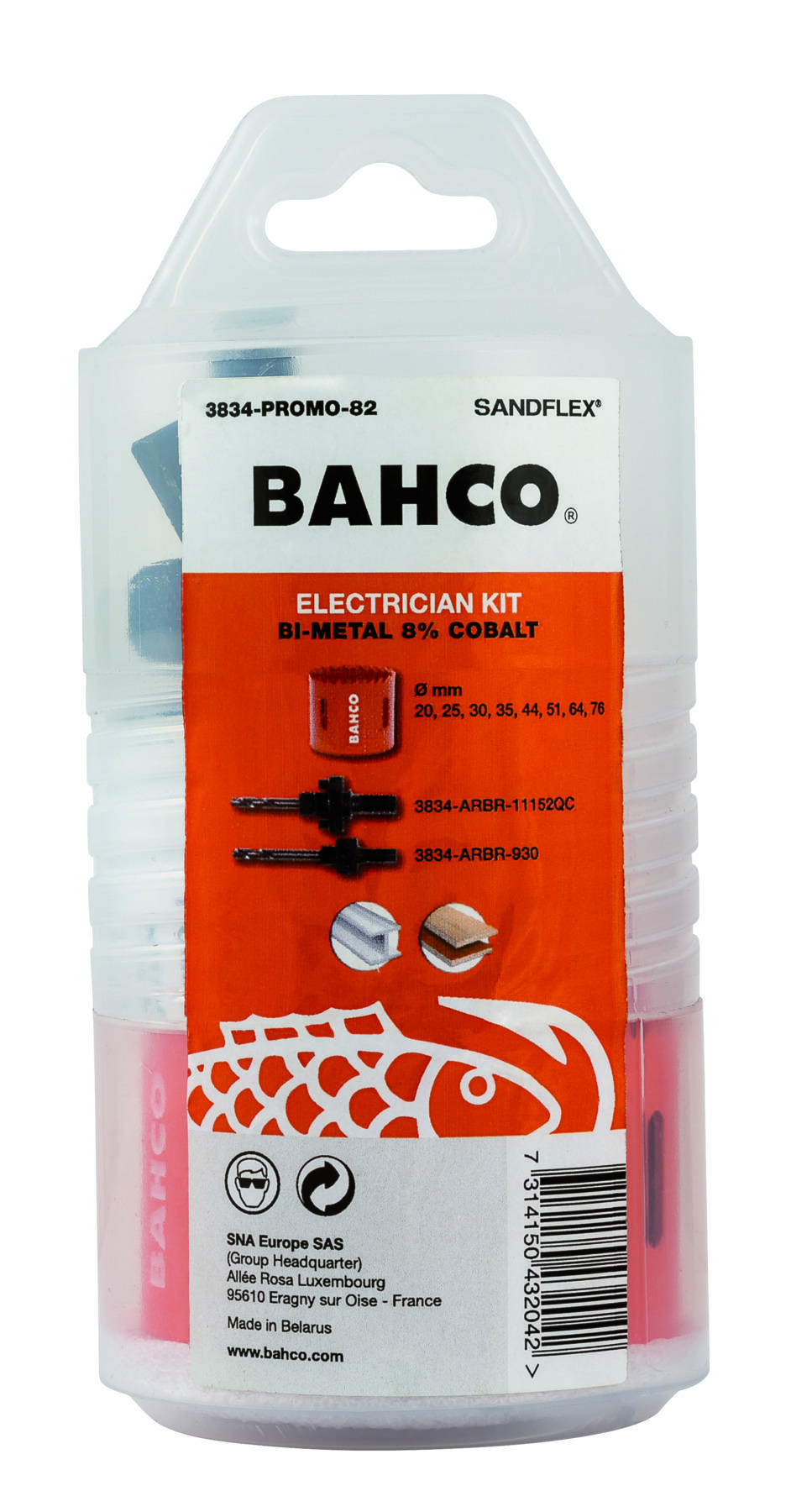 BAHCO HOLE 3834 RINKINYS 10 vnt