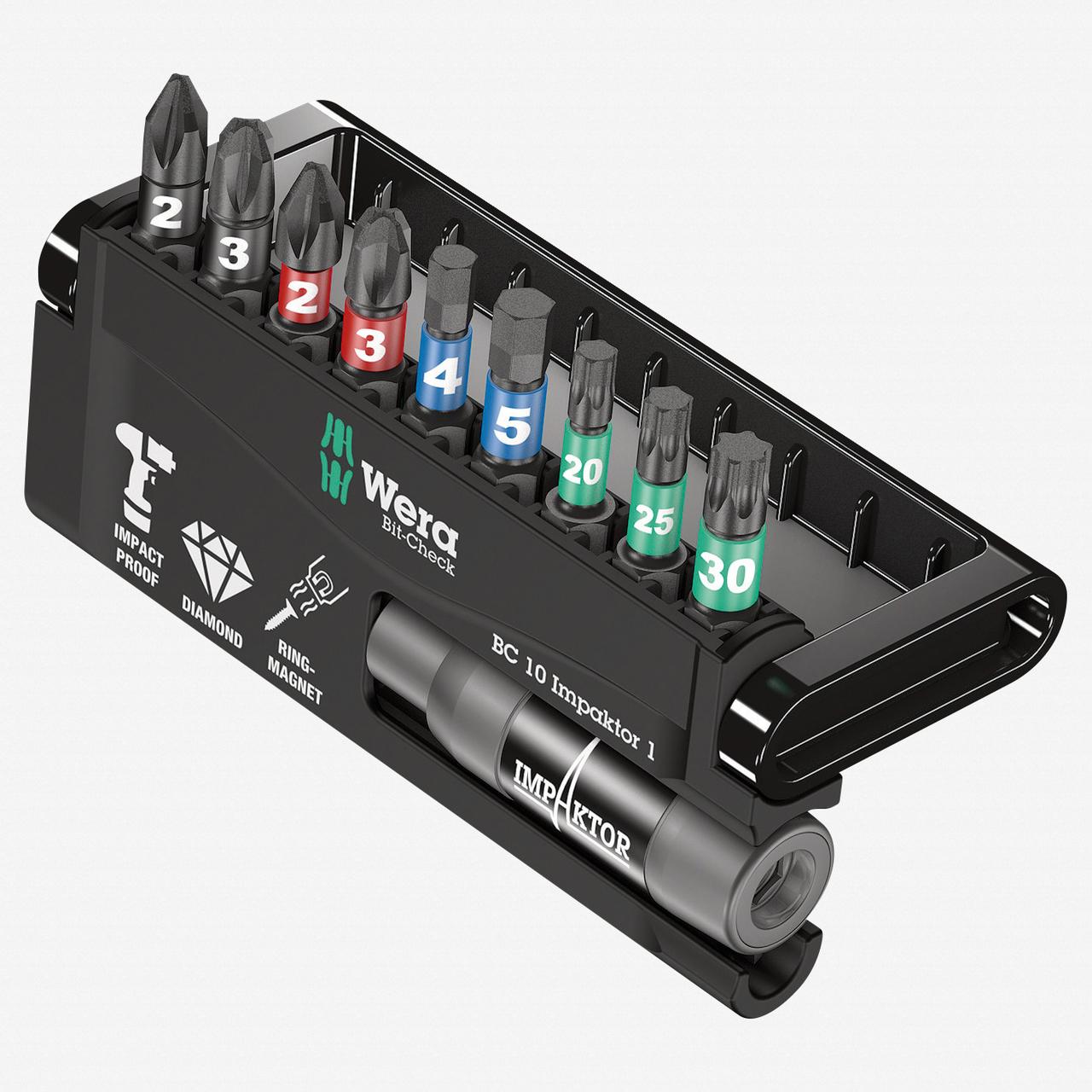 „Wera Bits-Assortment Bit-Check 10 Impaktor 1“.
