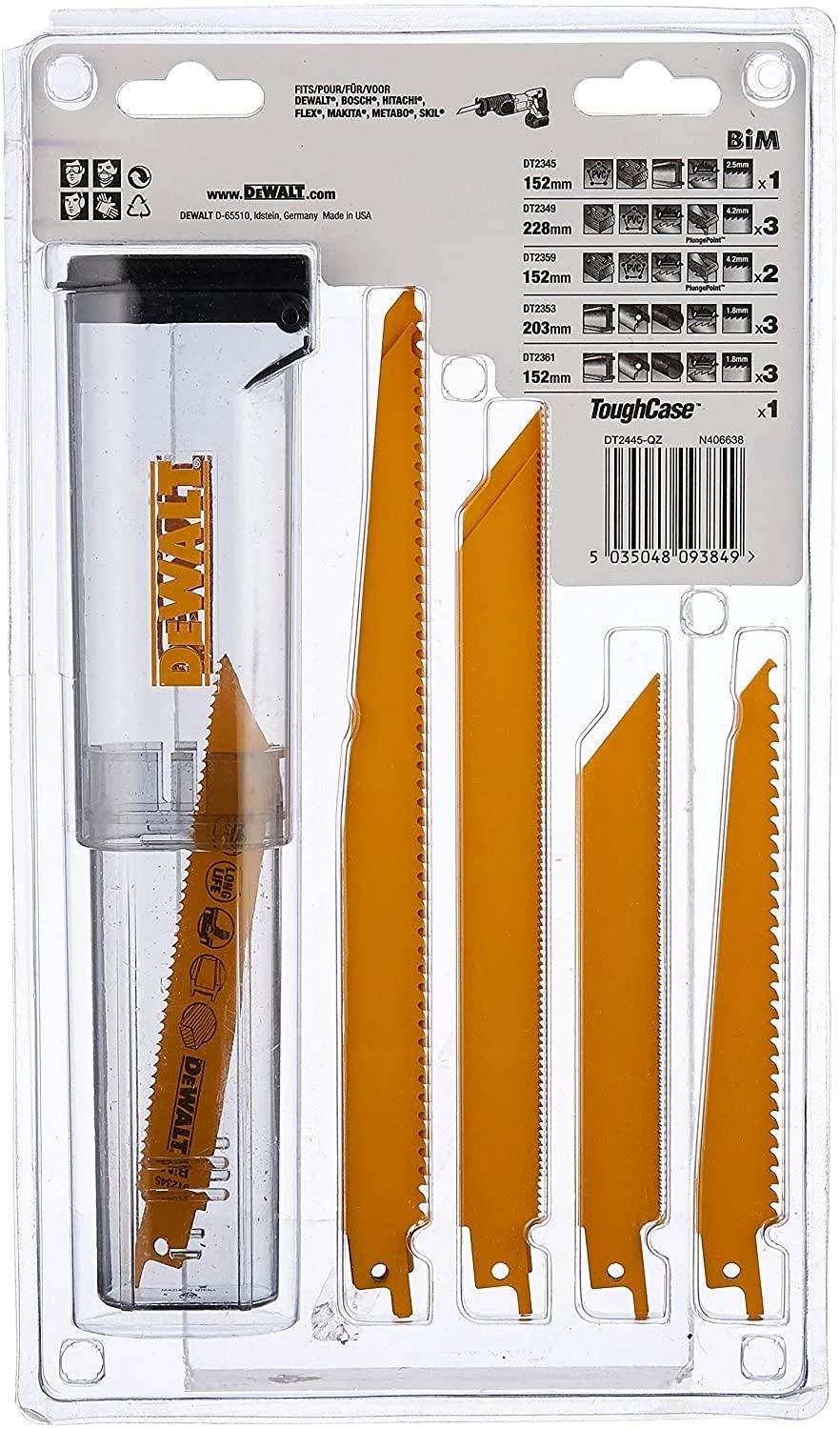 Pjūklelių komplektas DeWalt DT2445-QZ; 12 vnt.