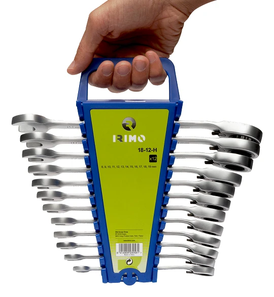 Reketinio veržliarakčio rinkinys 12 vnt 8-19mm Irimo