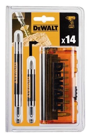 Grąžtas Dewalt Rinkinys 14 dalių atsuktuvų antgalių rinkinys + laikikliai