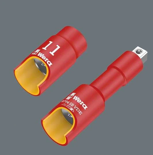 Terkšlės, galvų ir priedų rinkinys 1000V Wera VDE Zyklop, 3/8" tvirtinimas