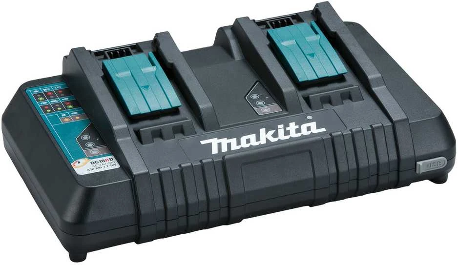 Makita Akumuliatorių ir dvigubo kroviklio komplektas LXT® 198077-8 18V • BL1860B x2 • DC18RD • LXT®