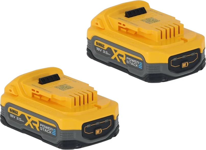 DeWalt XR PowerStack akumuliatoriai, 18V, 2 vnt.