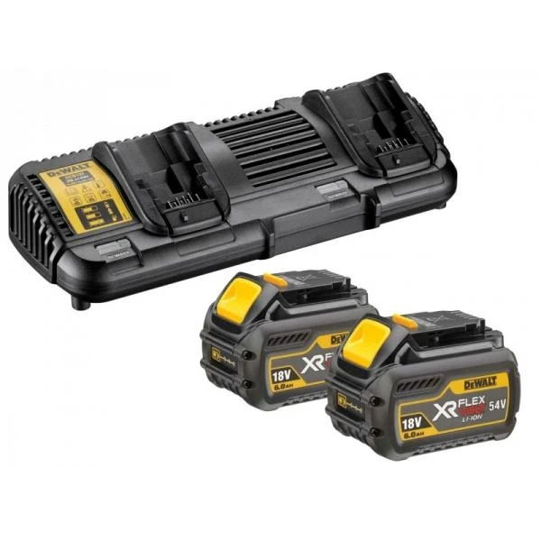 Dewalt DCB132 rinkinkys: 2x9,0 Ah akumuliatoriai + įkroviklis