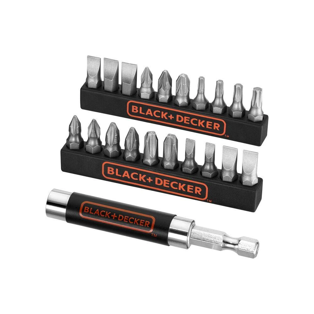 Grąžtas Black & Decker Juodas+DECKER Rinkinys AKCESORIÓW 21szt.