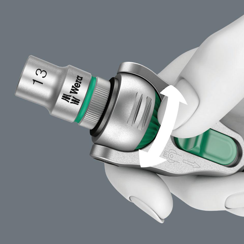 Wera 8100 SB 6 Zyklop greičio reketų rinkinys 3/8 pavaros metrika