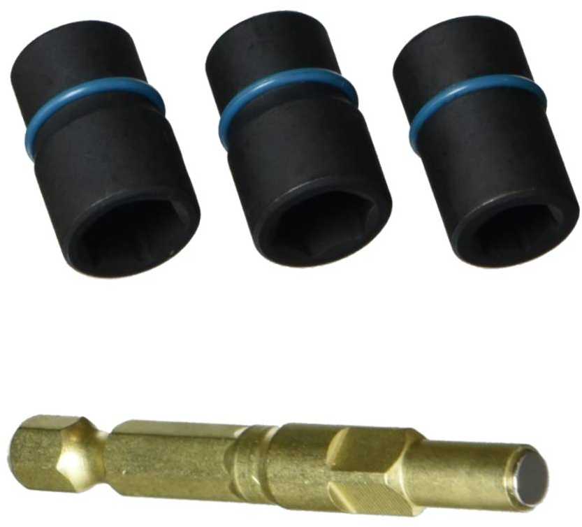 Makita B-40381 Antgalis komplekts 1/4" (8MMx1tk.+ 9.6MM(3/8")x1tk. +10MMx(5/16")x1tk. )