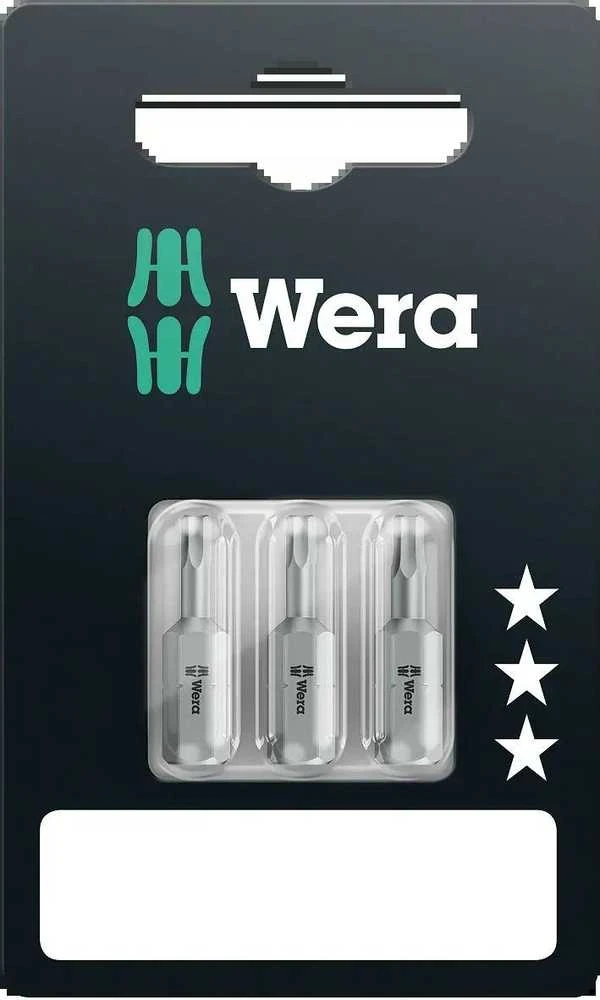 Antgalių Wera standart, Hex-Plus 4.0 x 25mm, 5.0 x 25mm. 6,0 x 25 mm, 840/1 Z, lizdinė plokštelė