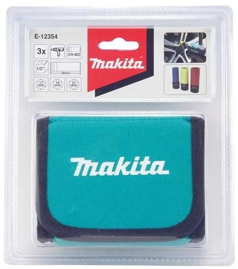 Makita Smūginių galvų komplektas (plonasienės) 3 VNT 1/2" 85MM (17.19. &21mm) E-12354