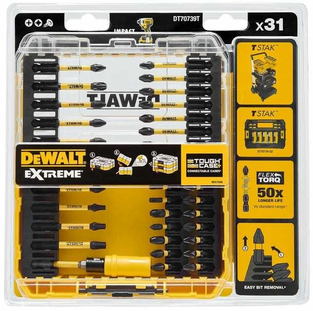 Sukimo antgalių rinkinys DeWalt DT70739T-QZ; 31 vnt.