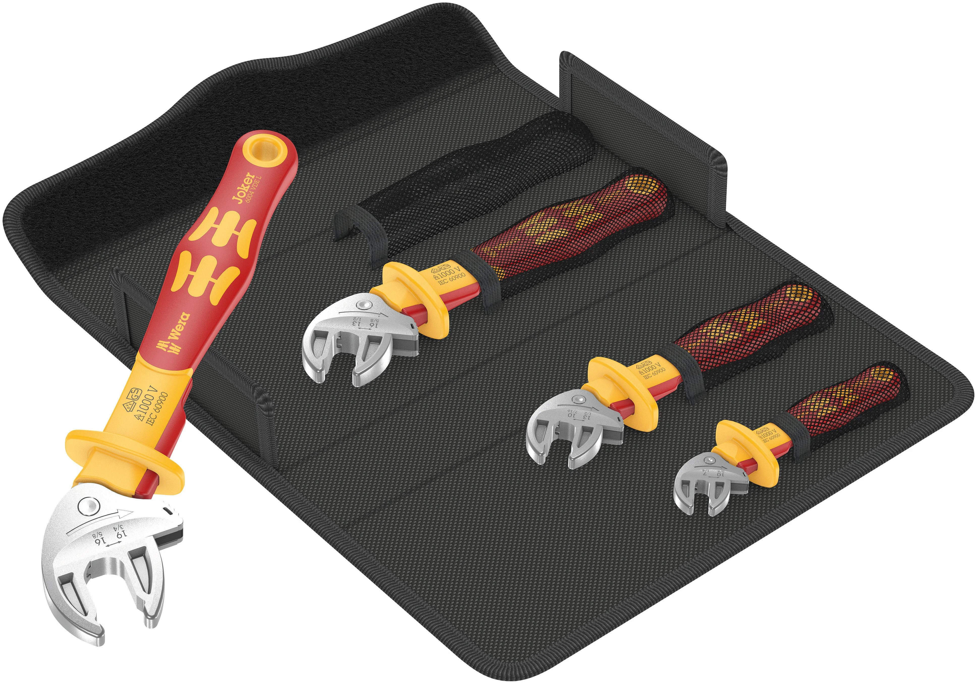 Terkšlinių veržliarakčių rinkinys Wera 6004 Joker VDE 4 Set 1; 7-19 mm; 4 vnt.