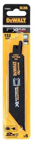 DEWALT BRZESZCZOT DO PIŁY SZABLASTEJ 152x14/18/METAL 5szt. ...