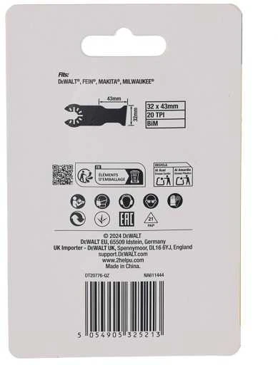 Įpjaunamasis pjūklelis DeWalt DT20776-QZ; 32 mm; 5 vnt.
