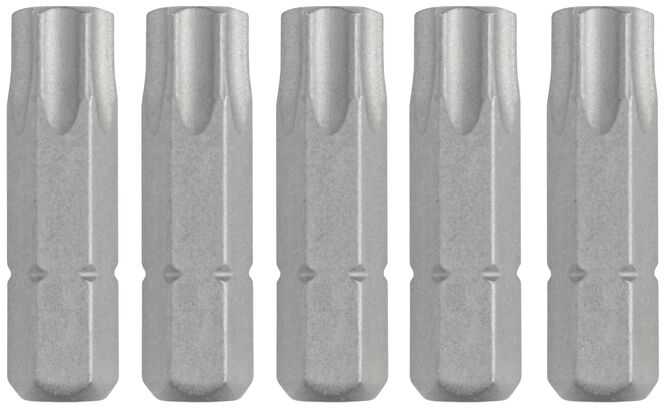 rinkinys 5 vnt 1/4" antgaliai Torx varžtams, dydis TX40/25mm, DeWalt [DT7259-QZ].