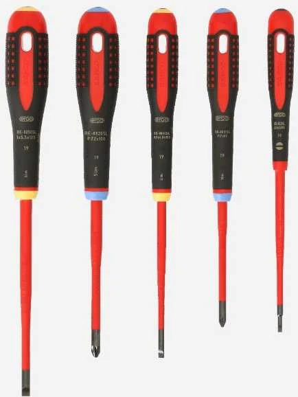Bahco Izoliuotų atsuktuvų rinkinys ERGO™ slim 5 vnt - PZ1/2; SL3,0/4,0/5,5 – 1000V VDE