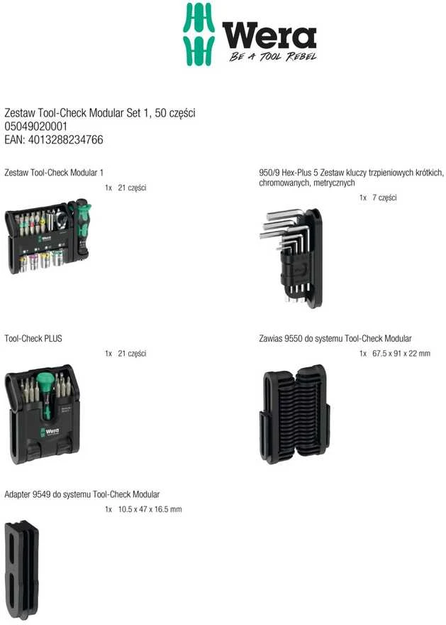 Wera Tool-Check Modular Set 1, 50 vienetų