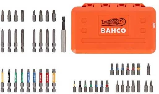 Bahco Antgalių rinkinys 1/4" 54vnt PH,PH2G,PZ,SL,Hex,TORX,