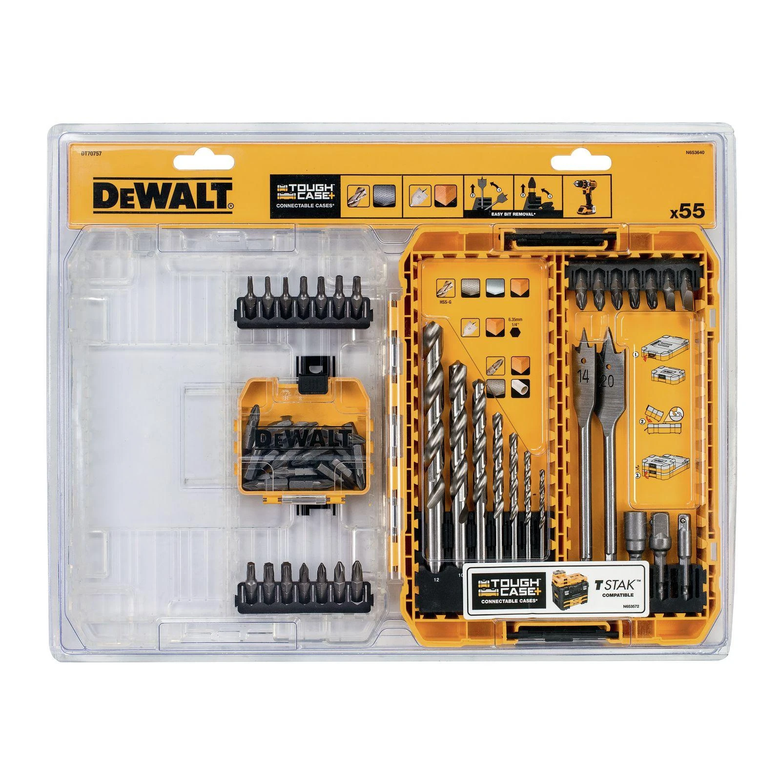 Grąžtas Dewalt Antgalių ir grąžtų rinkinys [55 vnt.]